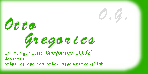 otto gregorics business card